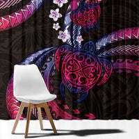 Hawaii Turtles Plumeria Window Curtain Sweet Gradient Polynesian Pattern LT01 - Polynesian Pride