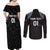 Custom New Zealand 2024 Rugby Couples Matching Off Shoulder Maxi Dress and Long Sleeve Button Shirt Silver Fern Aotearoa Kiwi