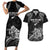 Custom New Zealand 2024 Rugby Couples Matching Short Sleeve Bodycon Dress and Hawaiian Shirt Silver Fern Aotearoa Kiwi