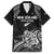 Custom New Zealand 2024 Rugby Family Matching Off The Shoulder Long Sleeve Dress and Hawaiian Shirt Silver Fern Aotearoa Kiwi