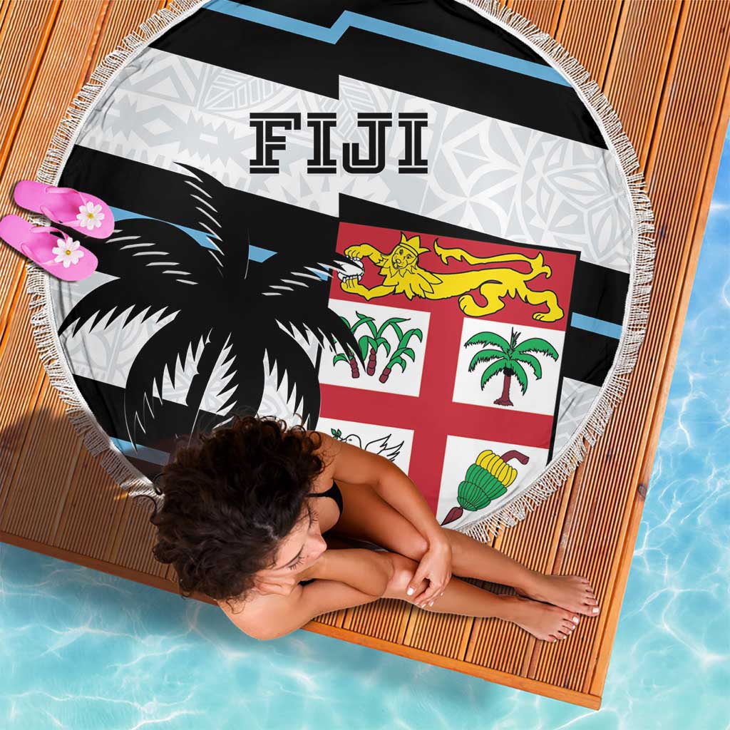 Fiji 2024 Rugby Beach Blanket Fijian Tapa Pattern LT01 - Polynesian Pride