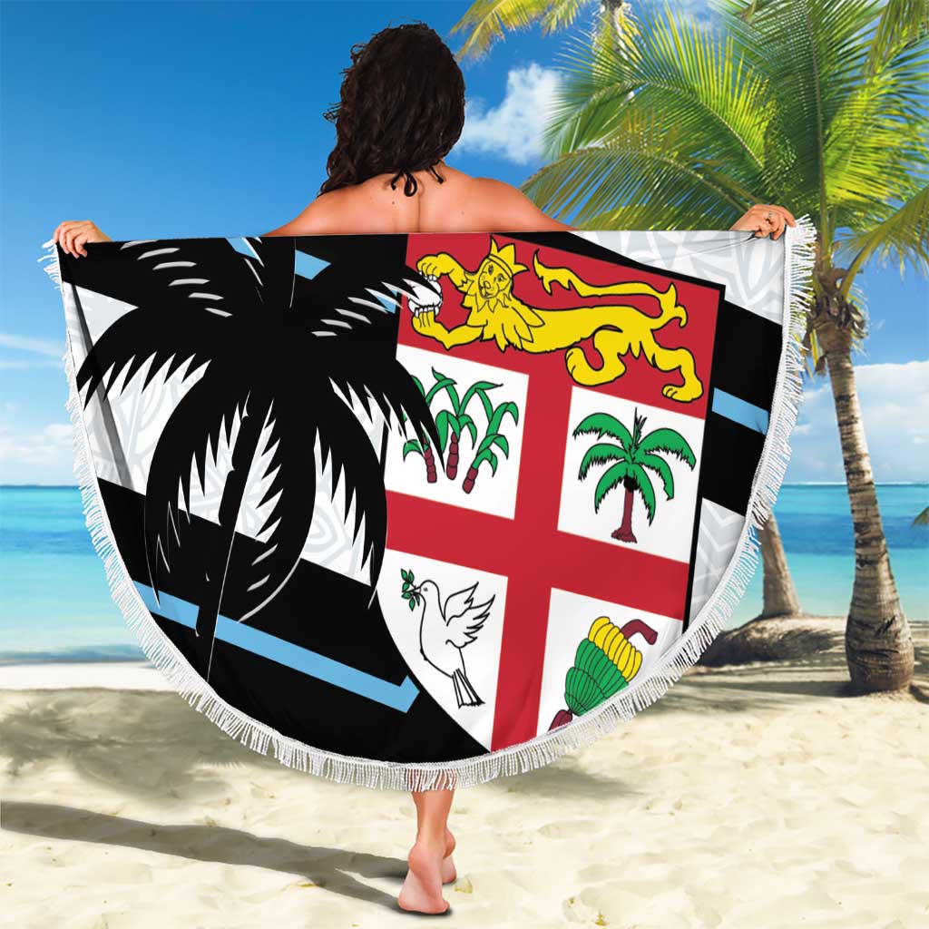 Fiji 2024 Rugby Beach Blanket Fijian Tapa Pattern LT01 - Polynesian Pride