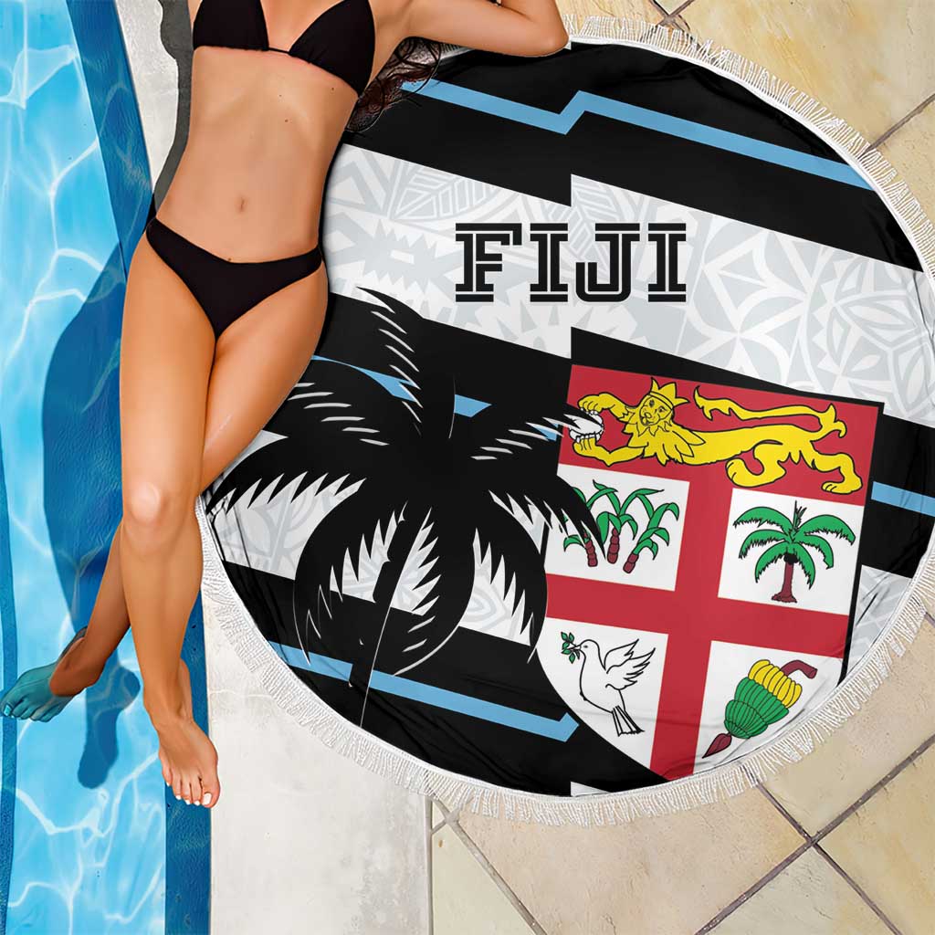 Fiji 2024 Rugby Beach Blanket Fijian Tapa Pattern LT01 - Polynesian Pride