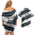 Custom Fiji 2024 Rugby Couples Matching Off Shoulder Short Dress and Hawaiian Shirt Fijian Tapa Pattern