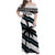 Custom Fiji 2024 Rugby Family Matching Off Shoulder Maxi Dress and Hawaiian Shirt Fijian Tapa Pattern