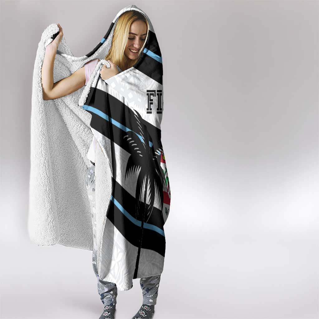 Fiji 2024 Rugby Hooded Blanket Fijian Tapa Pattern LT01 - Polynesian Pride