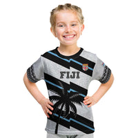 Custom Fiji 2024 Rugby Kid T Shirt Fijian Tapa Pattern LT01 White - Polynesian Pride