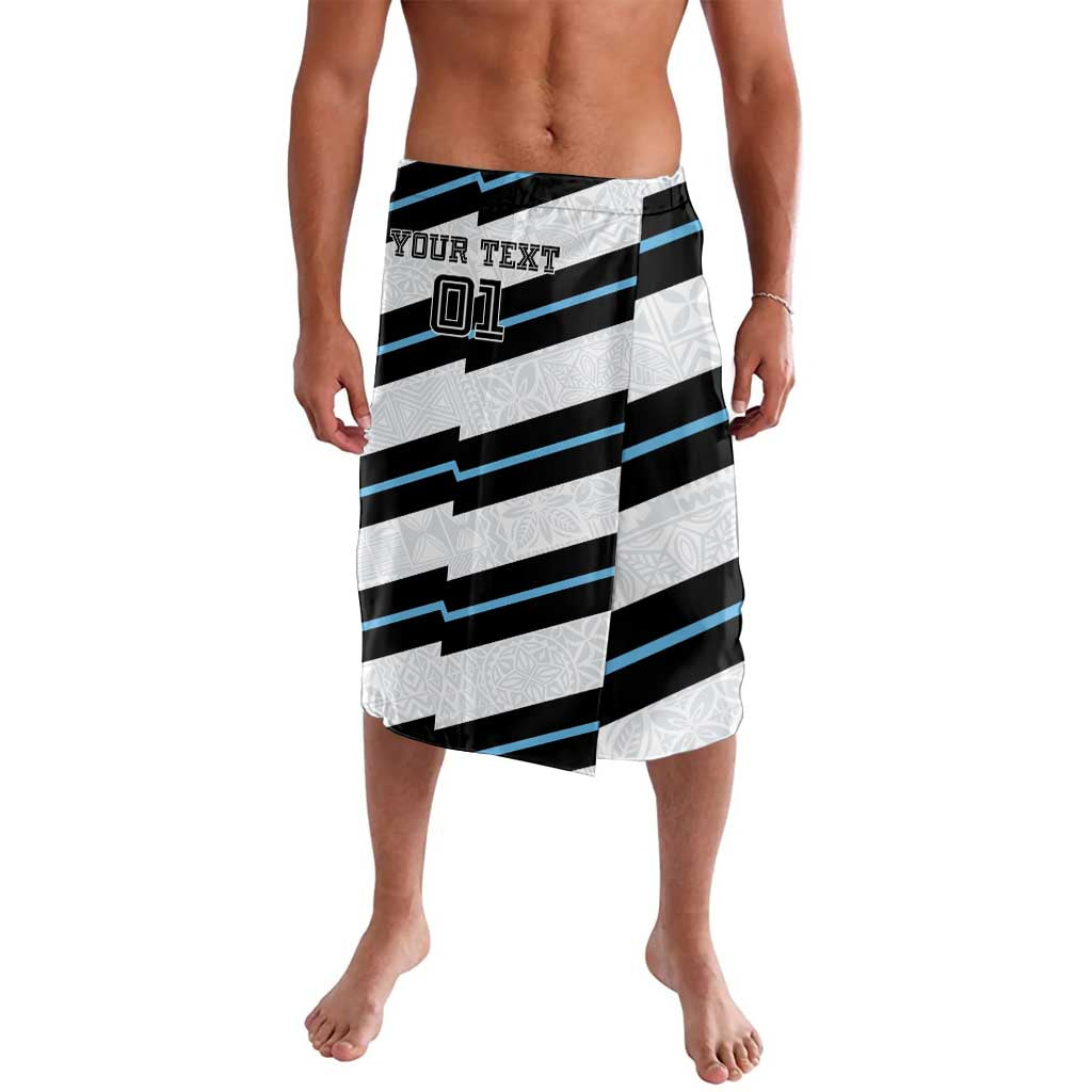 Custom Fiji 2024 Rugby Lavalava Fijian Tapa Pattern LT01 White - Polynesian Pride