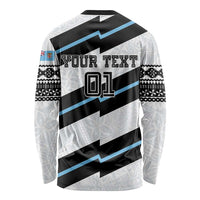 Custom Fiji 2024 Rugby Long Sleeve Shirt Fijian Tapa Pattern LT01 - Polynesian Pride