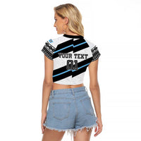 Custom Fiji 2024 Rugby Raglan Cropped T Shirt Fijian Tapa Pattern LT01 - Polynesian Pride