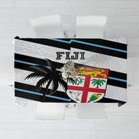 Fiji 2024 Rugby Tablecloth Fijian Tapa Pattern LT01 White - Polynesian Pride