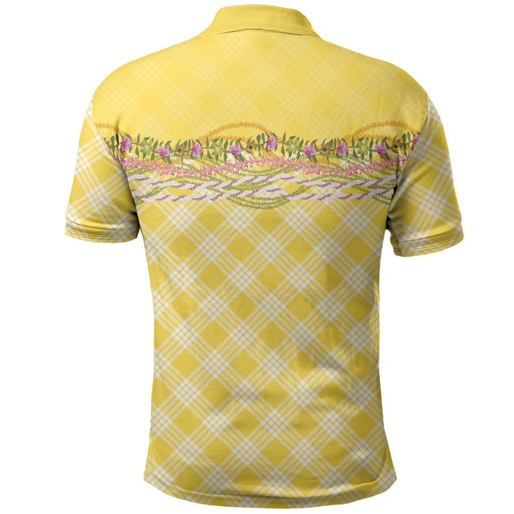 Hawaii Palaka Pikake Lokelani Plumeria Polo Shirt Melemele Coquette Bow LT01 - Polynesian Pride