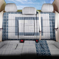 Samoa Siapo Blue Trimmed Back Car Seat Cover Samoa White Sunday LT01 One Size Blue - Polynesian Pride