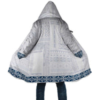 Samoa Siapo Blue Trimmed Cloak Samoa White Sunday LT01 Unisex Blue - Polynesian Pride