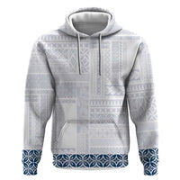 Samoa Siapo Blue Trimmed Zip Hoodie Samoa White Sunday LT01 Pullover Hoodie Blue - Polynesian Pride