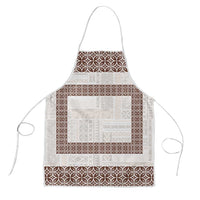 Samoa Siapo Brown Trimmed Apron Samoa White Sunday LT01 Brown - Polynesian Pride