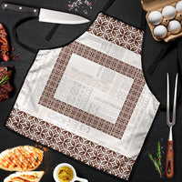 Samoa Siapo Brown Trimmed Apron Samoa White Sunday LT01 Brown - Polynesian Pride