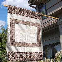 Samoa Siapo Brown Trimmed Garden Flag Samoa White Sunday LT01 - Polynesian Pride