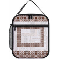 Samoa Siapo Brown Trimmed Lunch Bag Samoa White Sunday