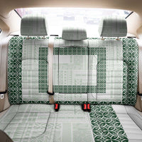 Samoa Siapo Green Trimmed Back Car Seat Cover Samoa White Sunday LT01 - Polynesian Pride