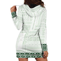 Samoa Siapo Green Trimmed Hoodie Dress Samoa White Sunday LT01 - Polynesian Pride
