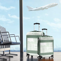 Samoa Siapo Green Trimmed Luggage Cover Samoa White Sunday LT01 - Polynesian Pride