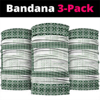 Samoa Siapo Green Trimmed Neck Gaiter Samoa White Sunday LT01 package One Size: 25*50cm Green - Polynesian Pride