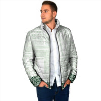 Samoa Siapo Green Trimmed Padded Jacket Samoa White Sunday LT01 - Polynesian Pride