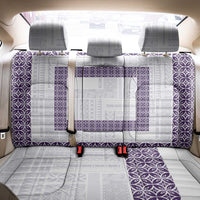 Samoa Siapo Purple Trimmed Back Car Seat Cover Samoa White Sunday LT01 - Polynesian Pride