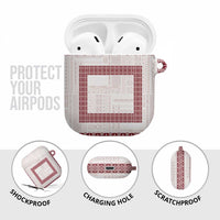 Samoa Siapo Red Trimmed AirPods Case Samoa White Sunday LT01 - Polynesian Pride
