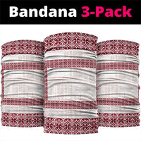Samoa Siapo Red Trimmed Neck Gaiter Samoa White Sunday LT01 package One Size: 25*50cm Red - Polynesian Pride