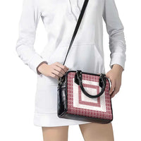 Samoa Siapo Red Trimmed Shoulder Handbag Samoa White Sunday LT01 - Polynesian Pride