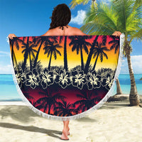 Hawaii Hibiscus Palm Tree Sunset Beach Blanket Tropical Style LT01 - Polynesian Pride