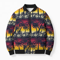 Hawaii Hibiscus Palm Tree Sunset Bomber Puffer Jacket Tropical Style LT01 Unisex Multicolor - Polynesian Pride