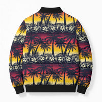 Hawaii Hibiscus Palm Tree Sunset Bomber Puffer Jacket Tropical Style LT01 - Polynesian Pride