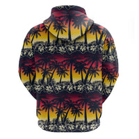 Hawaii Hibiscus Palm Tree Sunset Hoodie Tropical Style LT01 - Polynesian Pride
