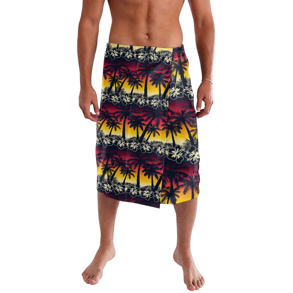 Hawaii Hibiscus Palm Tree Sunset Lavalava Tropical Style LT01 Multicolor - Polynesian Pride