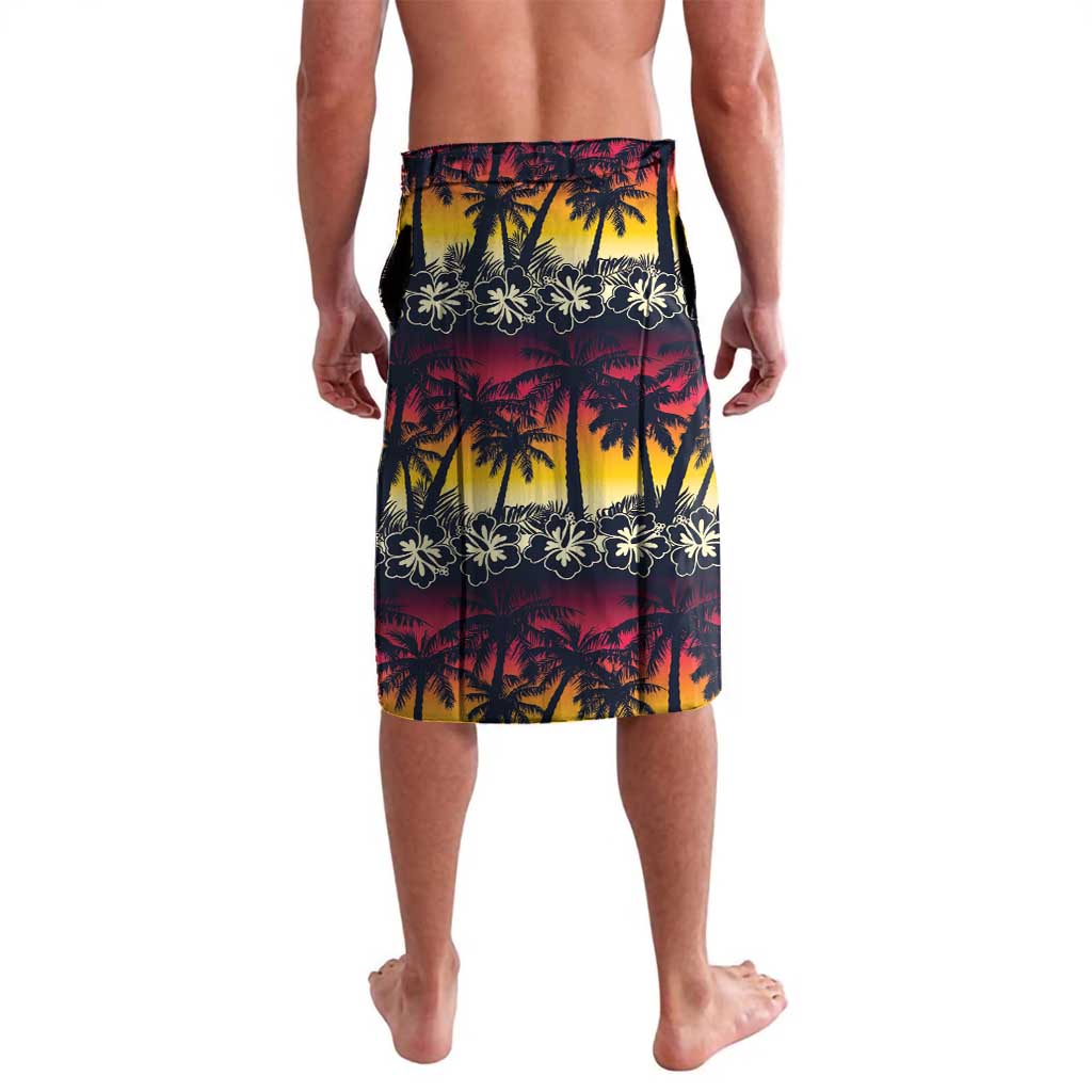 Hawaii Hibiscus Palm Tree Sunset Lavalava Tropical Style LT01 - Polynesian Pride