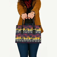 Hawaii Hibiscus Palm Tree Sunset Leather Bag Tropical Style LT01 - Polynesian Pride
