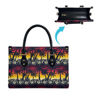 Hawaii Hibiscus Palm Tree Sunset Leather Bag Tropical Style LT01 - Polynesian Pride