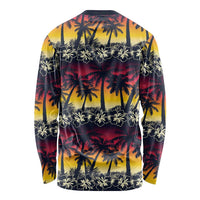 Hawaii Hibiscus Palm Tree Sunset Long Sleeve Shirt Tropical Style LT01 - Polynesian Pride