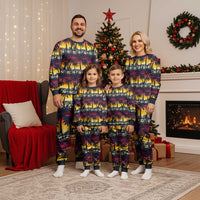 Hawaii Hibiscus Palm Tree Sunset Christmas Pajama Set Tropical Style LT01 - Polynesian Pride