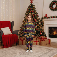 Hawaii Hibiscus Palm Tree Sunset Christmas Pajama Set Tropical Style LT01 Kid Multicolor - Polynesian Pride