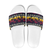 Hawaii Hibiscus Palm Tree Sunset Slide Sandals Tropical Style LT01 Multicolor - Polynesian Pride