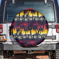 Hawaii Hibiscus Palm Tree Sunset Spare Tire Cover Tropical Style LT01 Multicolor - Polynesian Pride
