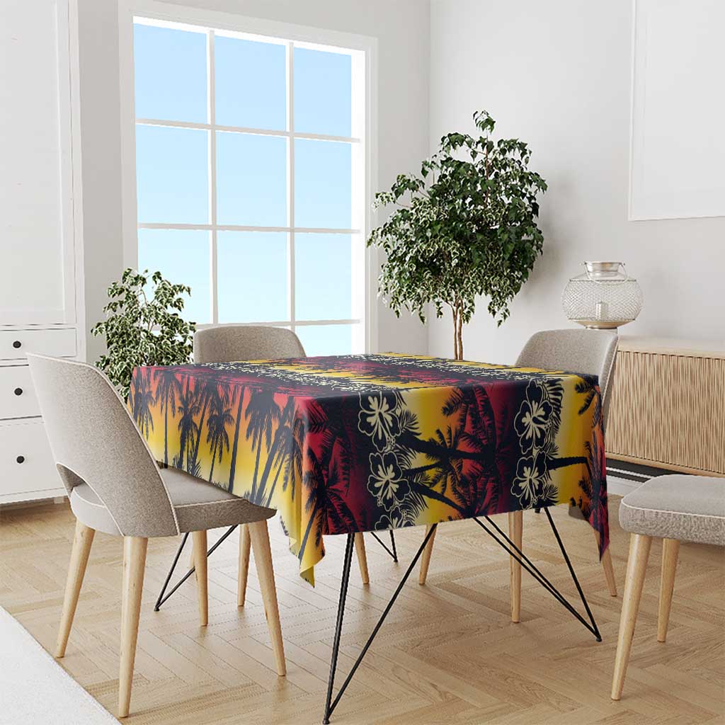 Hawaii Hibiscus Palm Tree Sunset Tablecloth Tropical Style LT01 - Polynesian Pride