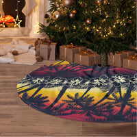 Hawaii Hibiscus Palm Tree Sunset Tree Skirt Tropical Style LT01 - Polynesian Pride
