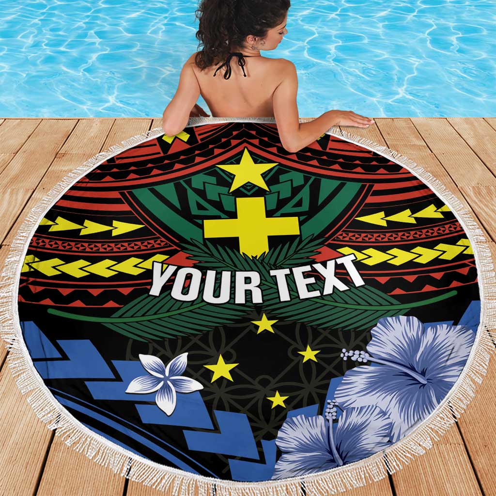 Personalised Vanuatu Tafea Province Beach Blanket Unique Tropical Tribal Pattern LT01 - Polynesian Pride