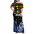 Personalised Vanuatu Tafea Province Family Matching Off Shoulder Maxi Dress and Hawaiian Shirt Unique Tropical Tribal Pattern