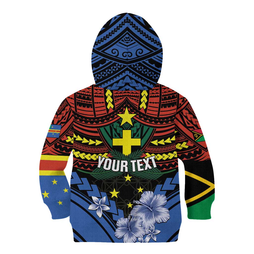 Personalised Vanuatu Tafea Province Kid Hoodie Unique Tropical Tribal Pattern LT01 - Polynesian Pride